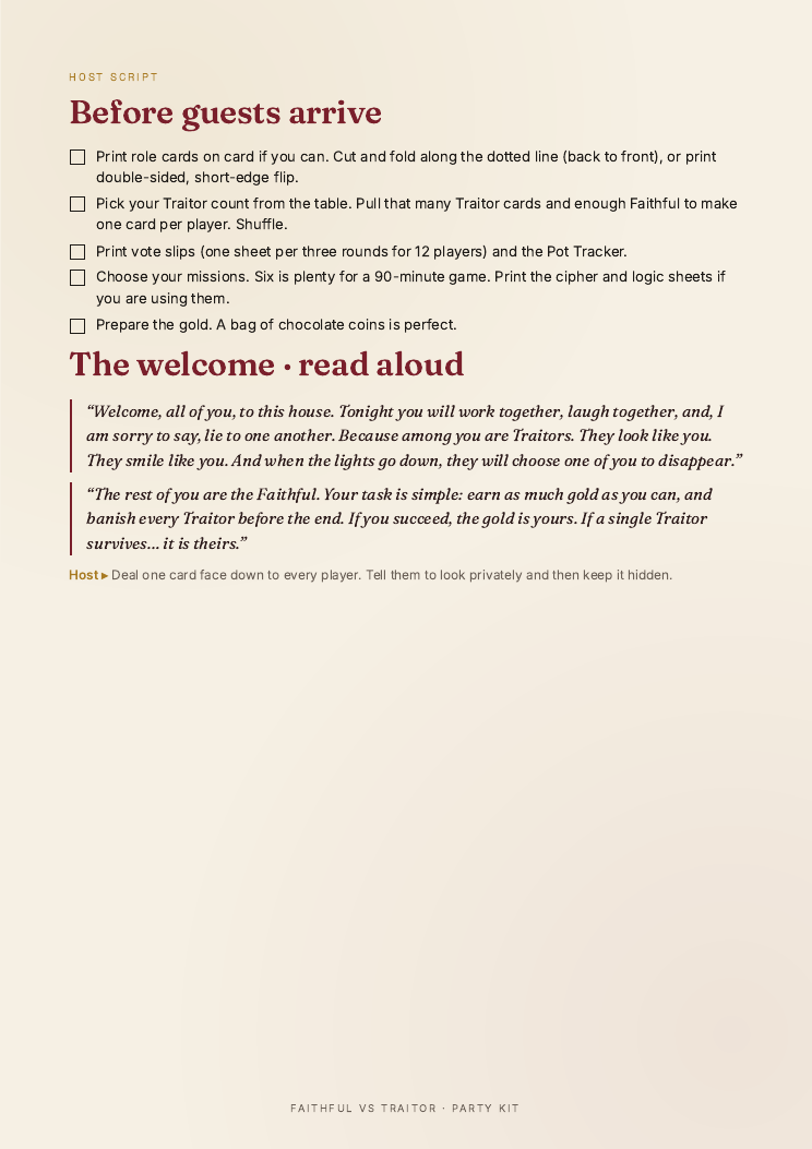 Host script page